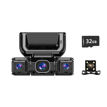 4 Channel Dash Cam with GPS, Car Dash Cam with Night Vision
