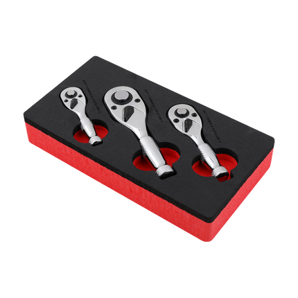 Stubby Ratchet Wrench Set, Mini Socket Ratchet with Reversible Head – image 9
