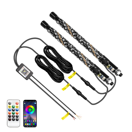 Spiral RGB LED Whip Lights 2 Pack, ATV Whip Light with App and Remote – image 10