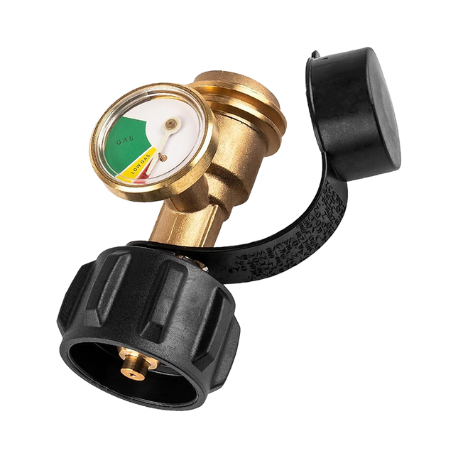 Propane Tank Gauge, Universal Propane Cylinder Gauge Level Indicator for 5 to 40 lb Tanks, Brass Gas Pressure Gauge_01