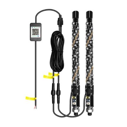 Spiral RGB LED Whip Lights 2 Pack, UTV Accessories and ATV Accessories for Off Road – image 11
