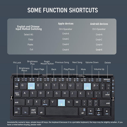 Foldable Wireless Keyboard with Touchpad, Portable Bluetooth Keyboard for Tablet and Phone – image 6