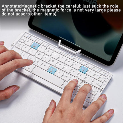 Foldable Wireless Keyboard with Touchpad, Computer Keyboard with Stand