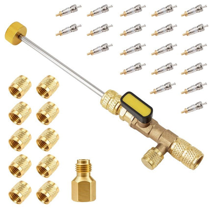 Valve Core Removal Tool for HVAC, Valve Core Tool Kit with 20 Cores and Adapter – image 9