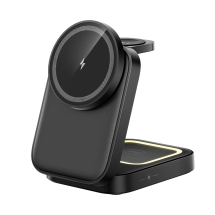 Magnetic Wireless Charging Station, 3 in 1 Charger for Phone Watch Earbuds