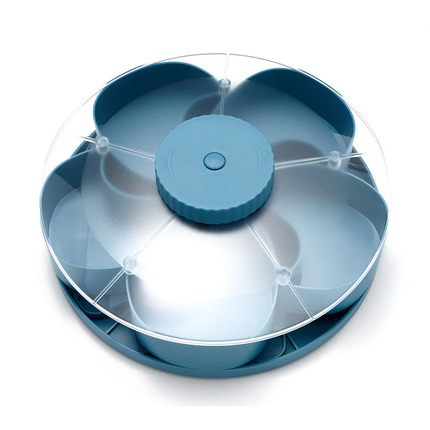 Lazy Susan Fruit Tray with Lid, Divided Snack Tray – image 10