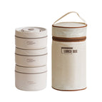 Beige / 3-Box Set (2 Small + 1 Large) + Medium Insulated Bag