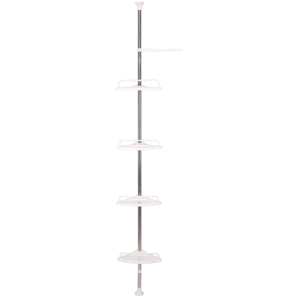 Wall Shelf for Bathroom, Shower Caddy with Hooks