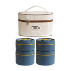 Blue / 4-Box Set (2 Small + 2 Large) + Large Insulated Bag