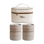 Brown / 4-Box Set (2 Small + 2 Large) + Large Insulated Bag