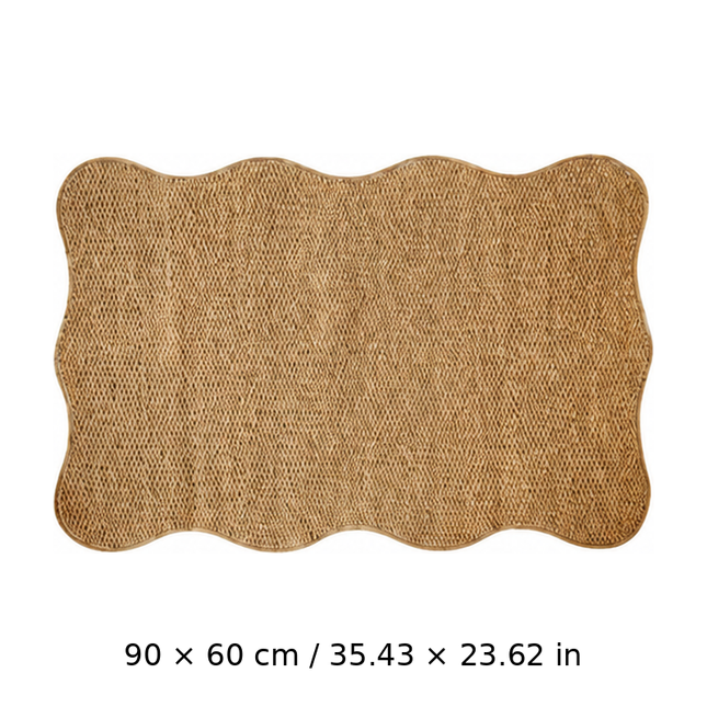 Kitchen Runner Rug, Non Slip Entryway Rug for Front Door, Wavy Sisal Look Hallway Runner, Doormat, Kitchen Mat_04