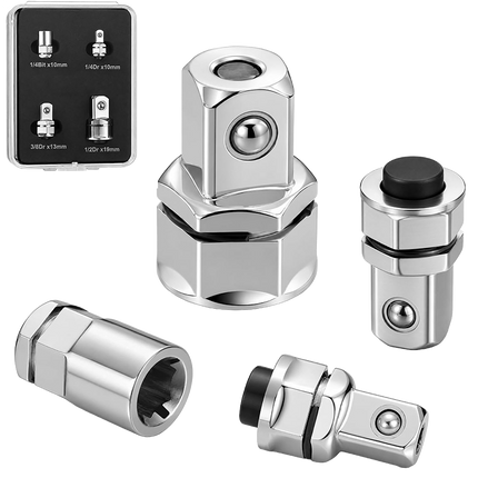 Socket Adapter Set, Quick Release Ratchet Adapter Set for 1/4 3/8 1/2 Inch Drive – image 10