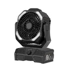 Portable Fan with LED Light, Rechargeable Outdoor Fan for Camping Tent and RV, Battery Powered Fan with Power Bank