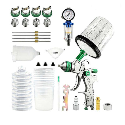 HVLP Air Spray Gun with Regulator, Air Paint Sprayer for Cars and Furniture