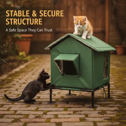 Feral Cat House with Elevated Base