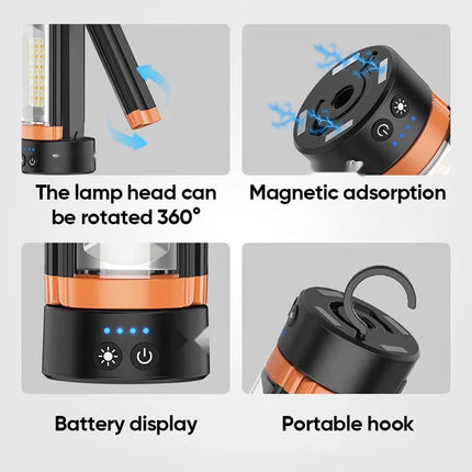LED Work Light with Tripod Stand, Rechargeable Outdoor Lantern for Camping and Emergencies – image 9