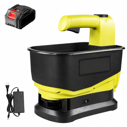 Handheld Fertilizer Spreader Electric, Cordless Seed Spreader for Ice Melt and Salt, Lawn and Yard Spreader with Battery