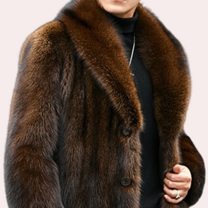 Warm Mens Jacket for Office and Weekend, Classic Fit Overcoat for Men