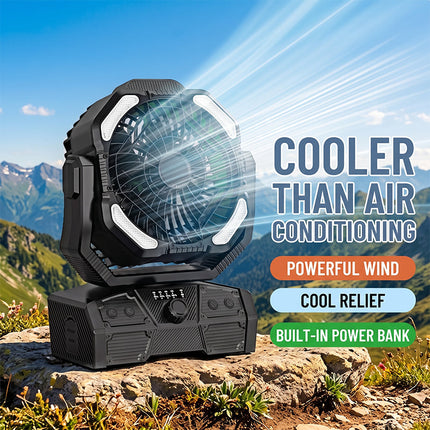 Portable Fan with LED Light, Battery Powered Fan with Power Bank – image 5