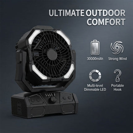 Portable Fan with LED Light, Battery Powered Fan with Power Bank – image 7