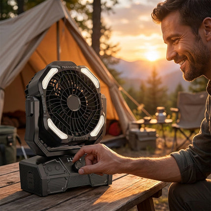 Portable Fan with LED Light, Rechargeable Outdoor Fan for Camping Tent and RV – image 8